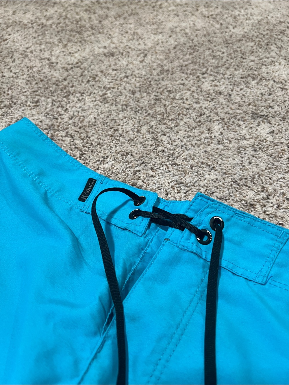 Waist 31 - Hurley Men’s Bright Teal Boardshorts with Black Drawstring - Picture 3 of 7